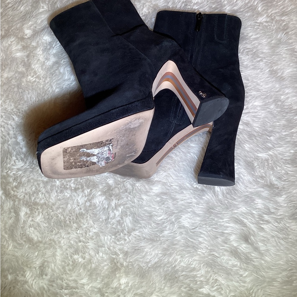 Sam Edelman Black Suede Ankle Boots size 9.5 - Picture 7 of 7